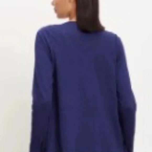 Velvet by Graham & Spencer Navy Waffle Knit Cardigan Women Size S - Picture 16 of 16